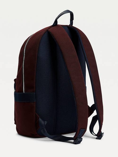 Red Tommy Hilfiger Signature Logo Backpack Men's Bags | TH014ISG