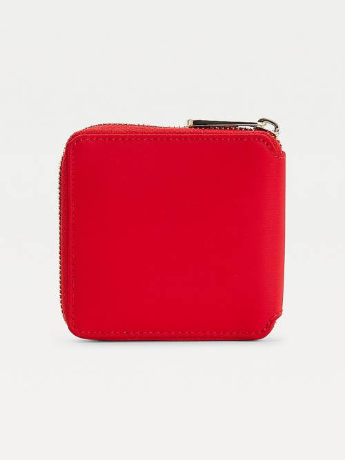 Red Tommy Hilfiger Signature Medium Zip Around Women's Wallets | TH971XHR