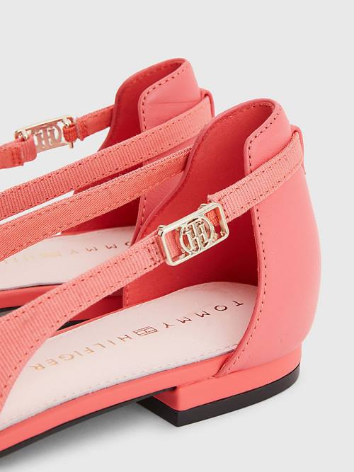 Red Tommy Hilfiger Slingback Pointed Women's Ballerina | TH527XIA