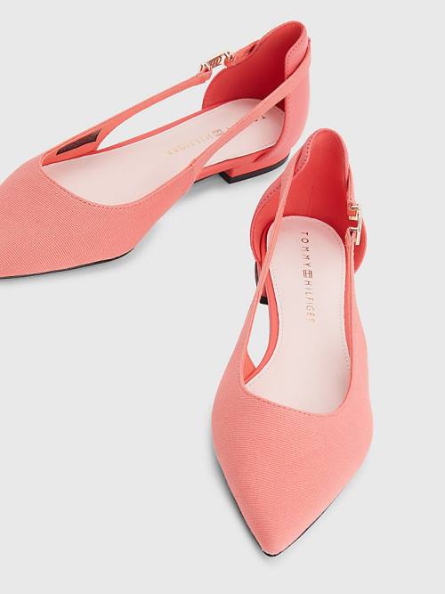 Red Tommy Hilfiger Slingback Pointed Women's Ballerina | TH527XIA