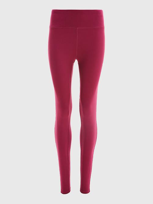 Red Tommy Hilfiger Sport Full Length Graphic Women's Leggings | TH812ZCV