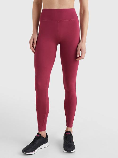 Red Tommy Hilfiger Sport Full Length Graphic Women\'s Leggings | TH812ZCV