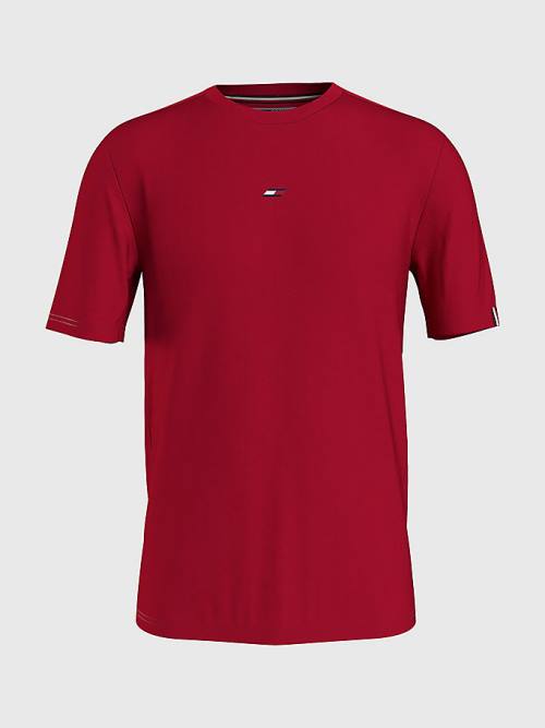 Red Tommy Hilfiger Sport TH Cool Essential Logo Men\'s T Shirts | TH825YSO