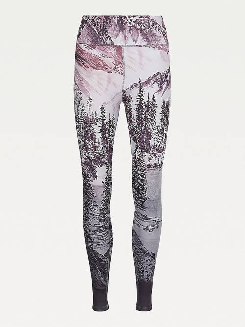 Red Tommy Hilfiger Sport Tommy Icons TH Cool Women's Leggings | TH208PHF