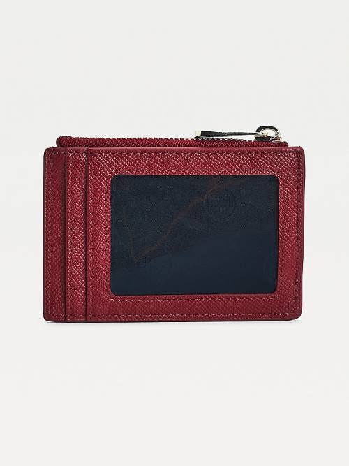 Red Tommy Hilfiger TH Club Horsebit Credit Card Holder Women's Wallets | TH976FTW