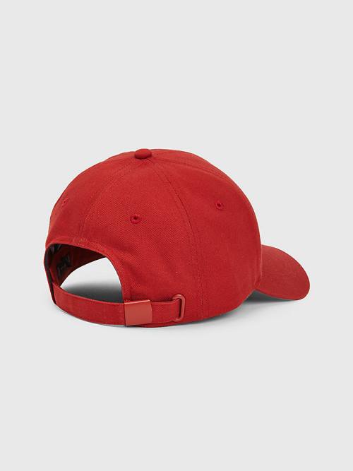 Red Tommy Hilfiger TH Established Baseball Cap Men's Hats | TH869BCK