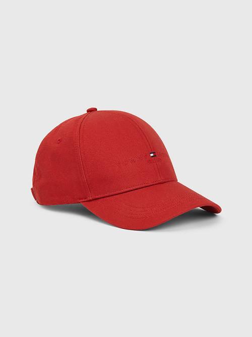 Red Tommy Hilfiger TH Established Baseball Cap Men\'s Hats | TH869BCK