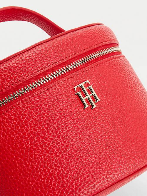 Red Tommy Hilfiger TH Interlock Vanity Case Women's Bags | TH805QTI