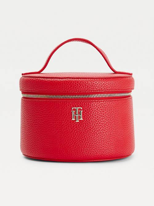 Red Tommy Hilfiger TH Interlock Vanity Case Women\'s Bags | TH805QTI