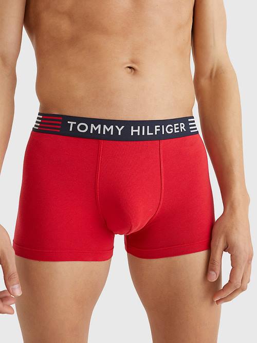 Red Tommy Hilfiger TH Stretch Trunks Men\'s Underwear | TH051BGL