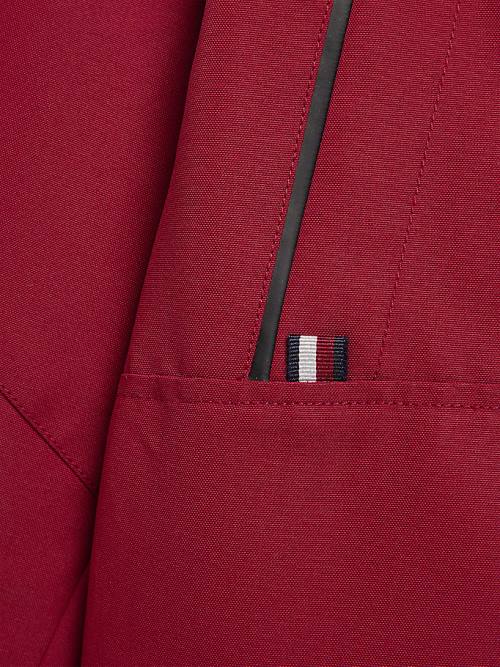 Red Tommy Hilfiger TH Tech Recycled Hooded Parka Boys' Jackets | TH348CDL