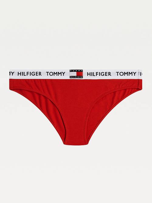 Red Tommy Hilfiger Tommy 85 Stretch Cotton Logo Briefs Women's Underwear | TH158BGC