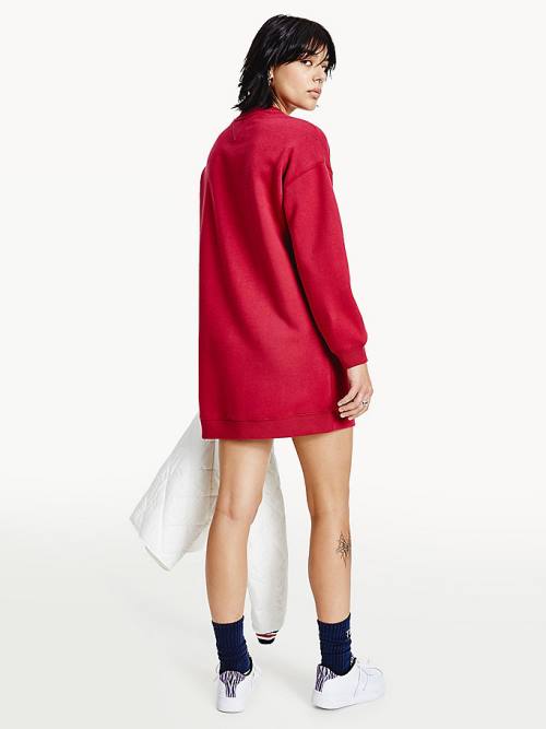 Red Tommy Hilfiger Tommy Badge Sweater Women's Dress | TH140OTQ