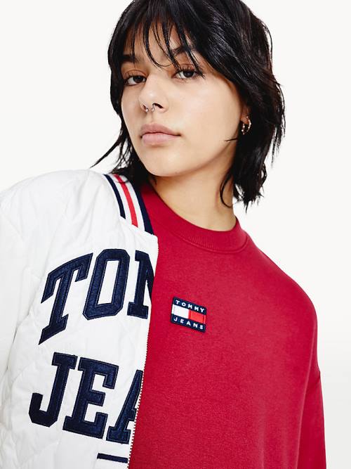 Red Tommy Hilfiger Tommy Badge Sweater Women's Dress | TH140OTQ