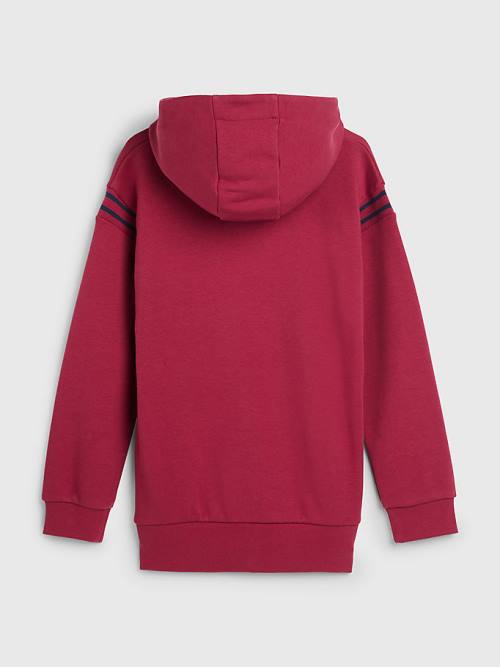 Red Tommy Hilfiger Varsity Logo Slouchy Girls' Hoodie | TH480FHT