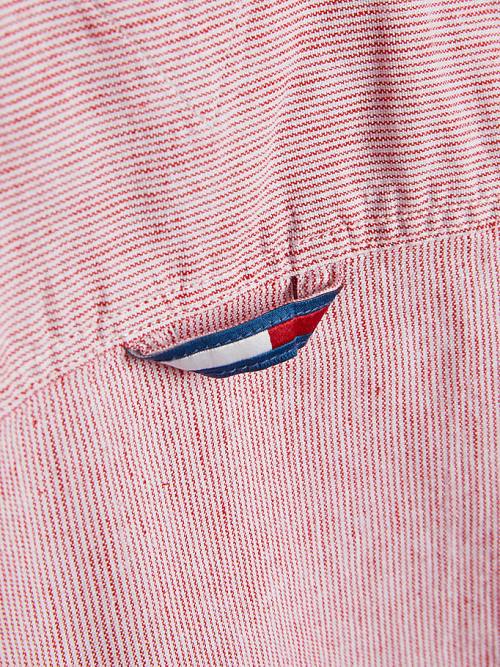 Red Tommy Hilfiger Vertical Stripe Boys' Shirts | TH756IHM