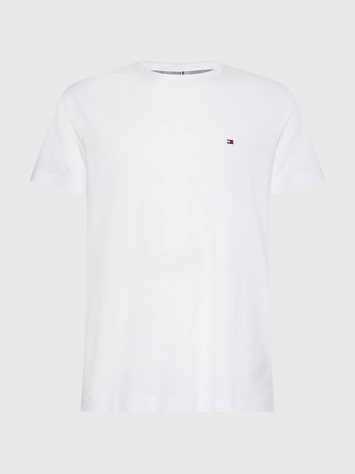 White Tommy Hilfiger 1985 Essential Flag Men's T Shirts | TH923XMT