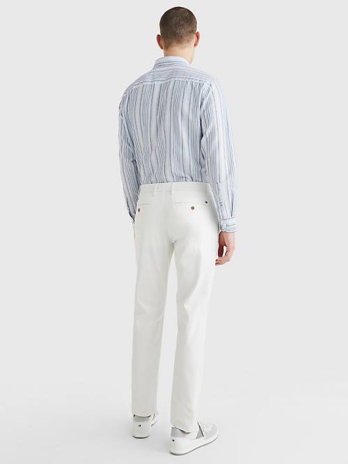 White Tommy Hilfiger 1985 Essential Straight Chinos Men's Pants | TH421LXR