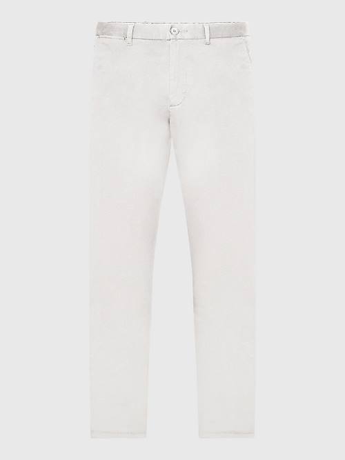 White Tommy Hilfiger 1985 Essential Straight Chinos Men's Pants | TH421LXR