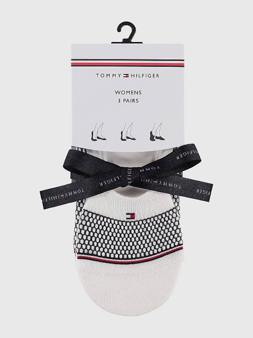 White Tommy Hilfiger 3-Pack Mixed Silhouette Gift Box Women's Socks | TH932EDP