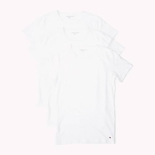 White Tommy Hilfiger 3-Pack Premium Essential Crew Neck Men's Pyjamas | TH875UHI