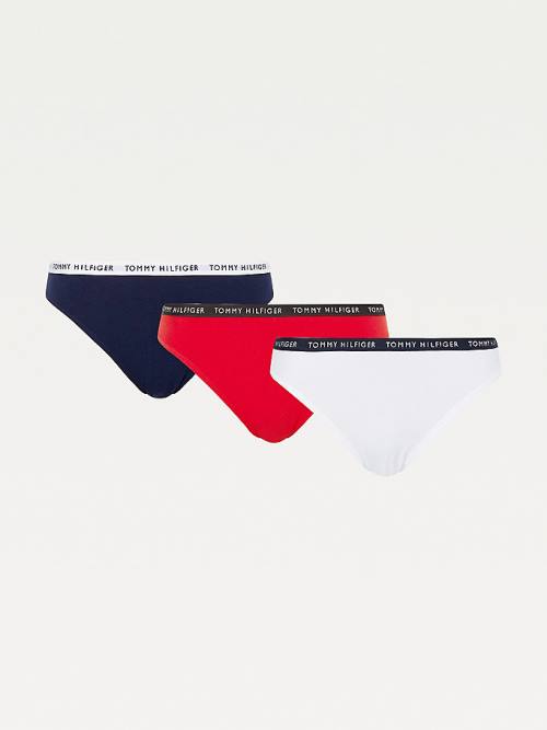 White Tommy Hilfiger 3-Pack Recycled Cotton Briefs Women\'s Underwear | TH014USO