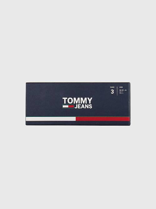 White Tommy Hilfiger 3-Pack Stripe Gift Box Men's Socks | TH093LUD