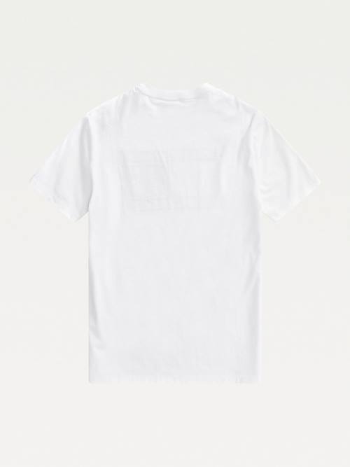 White Tommy Hilfiger Adaptive Oversize Flag Logo Boys' T Shirts | TH317KXA