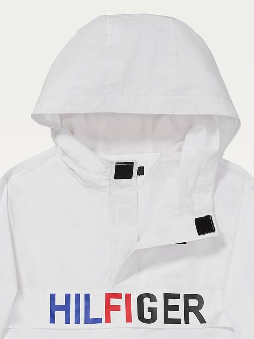 White Tommy Hilfiger Adaptive Popover Anorak Boys' Jackets | TH165DZY