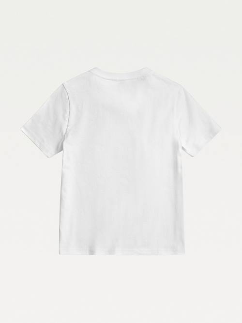 White Tommy Hilfiger Adaptive Pure Cotton Boys' T Shirts | TH463OSL