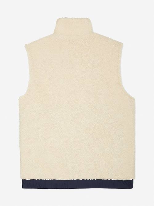 White Tommy Hilfiger Adaptive Recycled Reversible Vest Men's Coats | TH530YKO