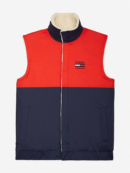 White Tommy Hilfiger Adaptive Recycled Reversible Vest Men's Coats | TH530YKO