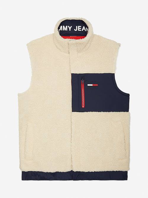 White Tommy Hilfiger Adaptive Recycled Reversible Vest Men\'s Coats | TH530YKO