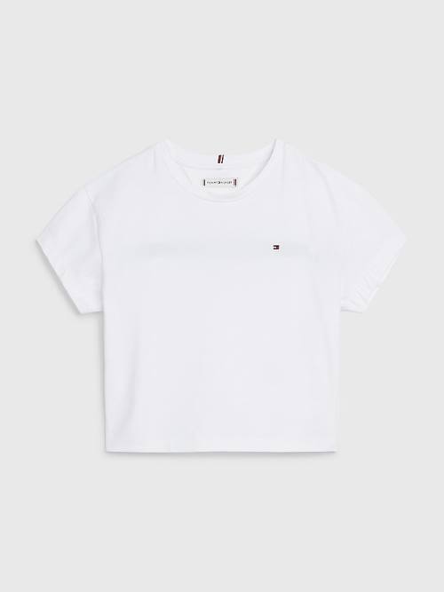 White Tommy Hilfiger Back Logo Girls' T Shirts | TH071YNH