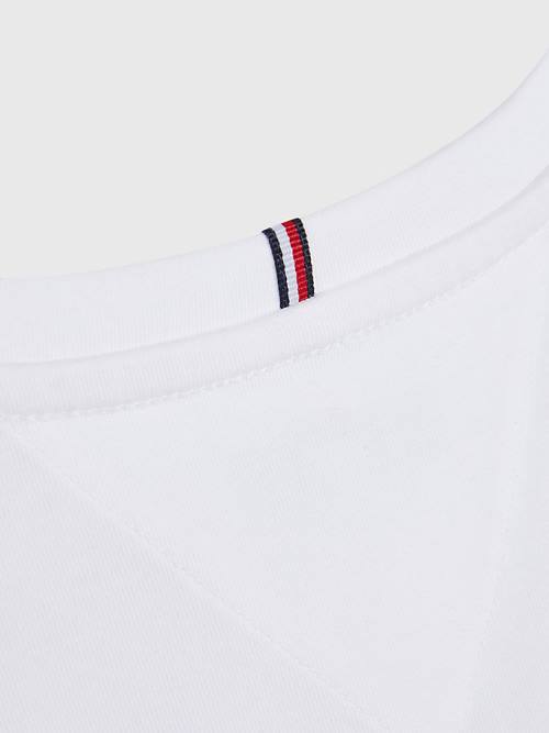 White Tommy Hilfiger Back Logo Girls' T Shirts | TH071YNH