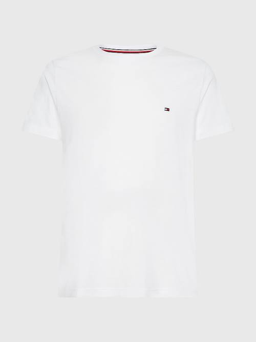 White Tommy Hilfiger Back Logo Men's T Shirts | TH346XHV