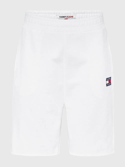 White Tommy Hilfiger Badge Relaxed Fit Sweat Women's Shorts | TH947NTB