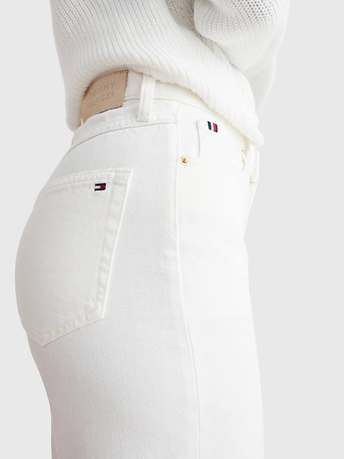 White Tommy Hilfiger Classics High Rise Straight Women's Jeans | TH251CKR