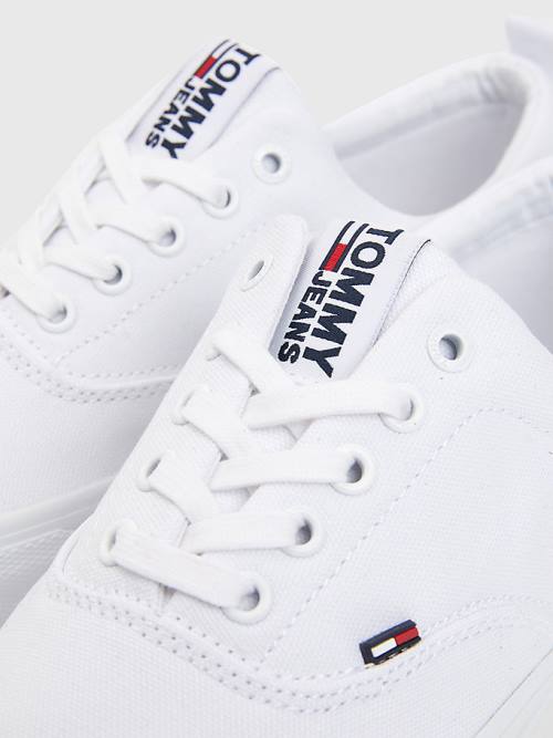 White Tommy Hilfiger Classics Low-Top Men's Sneakers | TH326JXC