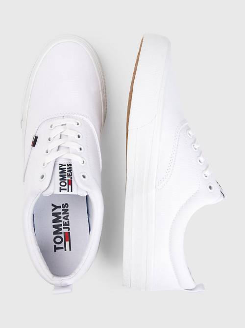 White Tommy Hilfiger Classics Low-Top Men's Sneakers | TH326JXC