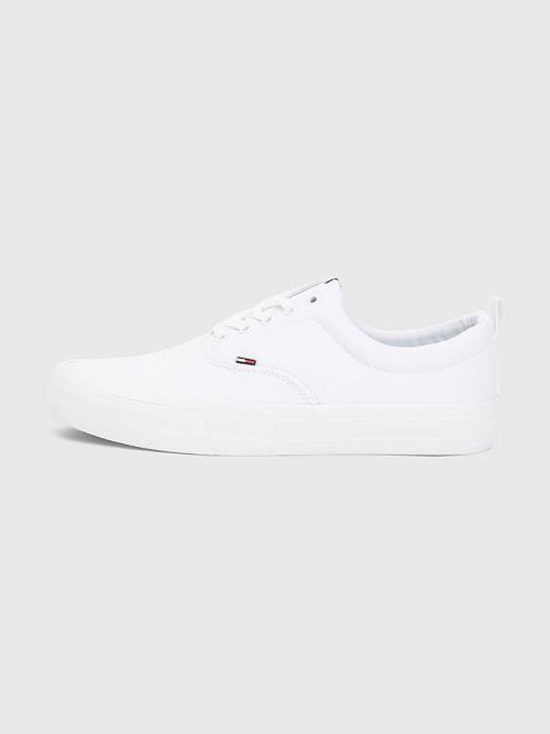 White Tommy Hilfiger Classics Low-Top Men's Sneakers | TH326JXC