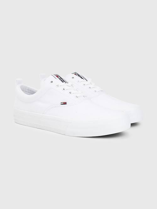 White Tommy Hilfiger Classics Low-Top Men\'s Sneakers | TH326JXC