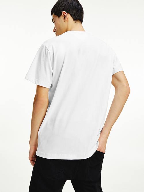 White Tommy Hilfiger Classics Organic Cotton Men's T Shirts | TH540LAH