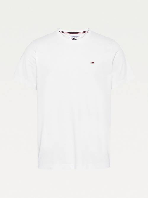 White Tommy Hilfiger Classics Organic Cotton Men's T Shirts | TH540LAH