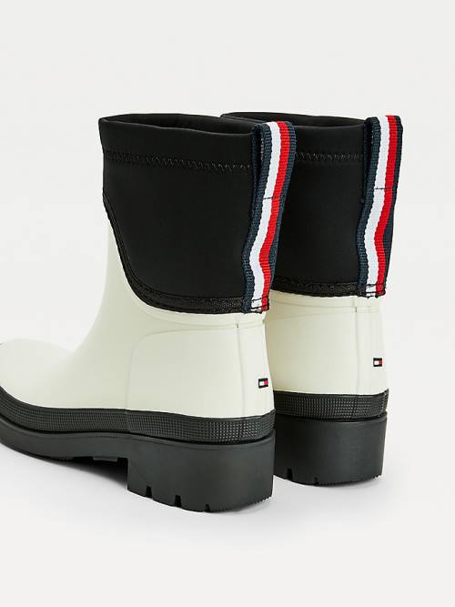 White Tommy Hilfiger Cleat Chelsea Rain Women's Boots | TH896UGE