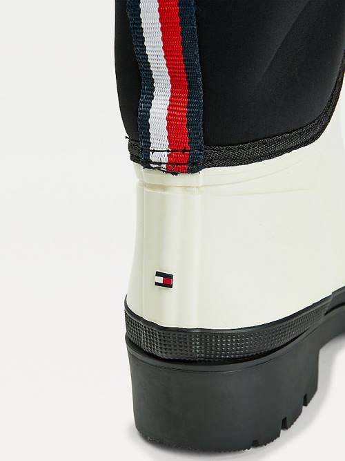 White Tommy Hilfiger Cleat Chelsea Rain Women's Boots | TH896UGE