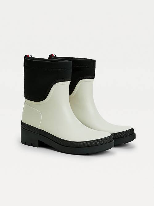 White Tommy Hilfiger Cleat Chelsea Rain Women\'s Boots | TH896UGE