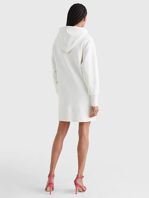 White Tommy Hilfiger Crest Relaxed Fit Women's Dress | TH048UWD