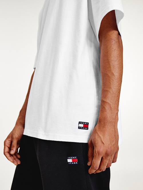 White Tommy Hilfiger Crew Neck Men's T Shirts | TH197EVU