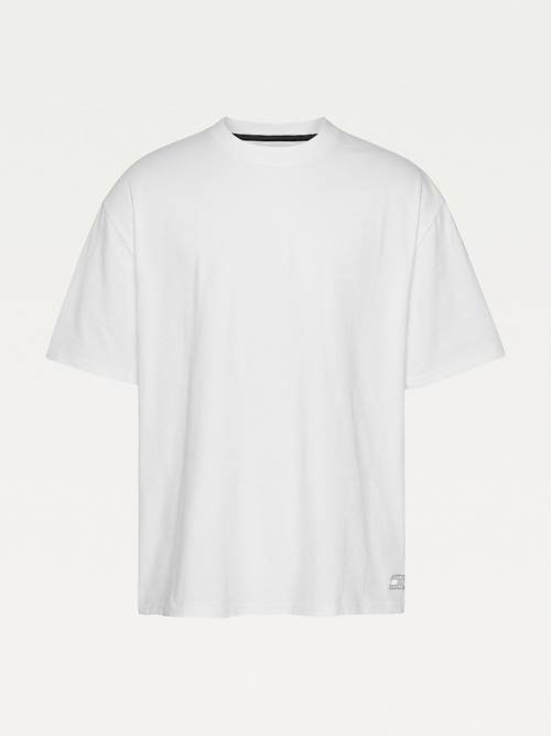 White Tommy Hilfiger Crew Neck Men's T Shirts | TH197EVU